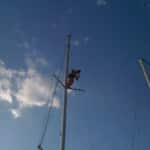Climbing a mast