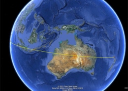 Great Circle Distance from Taj Mahal to Auckland New Zealand