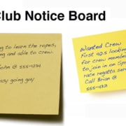 Typical Yacht Club Notice Board for Bucket List
