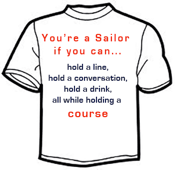 sailing holding a course and steering teeshirt