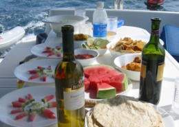 More food on a charter boat