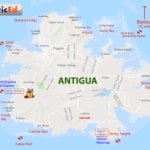 Antigua Island MAP sailing