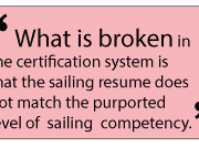Sailing Certification Broken