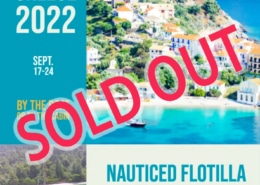 Sailing trip in Greece, September 2022 now sold out. Vibrant seaside village and turquoise waters featured.