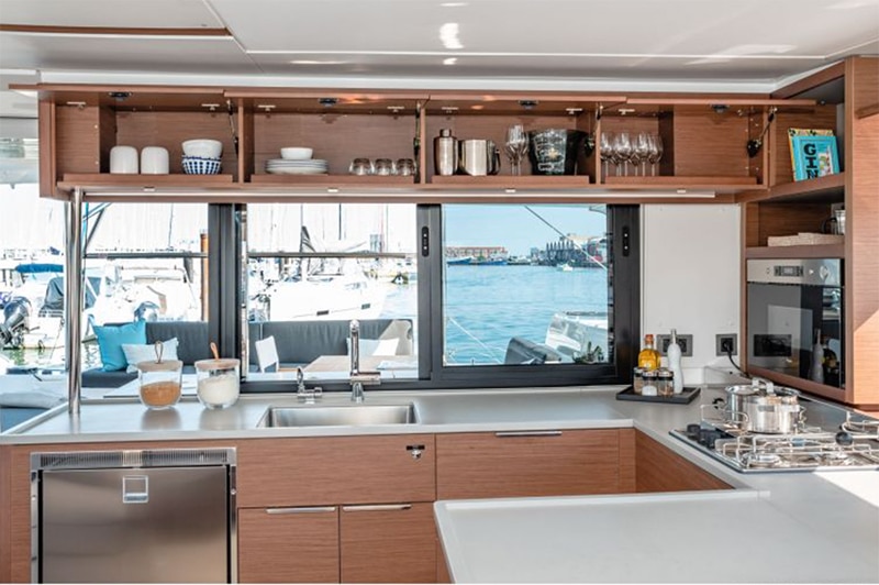 a galley on a sailboat