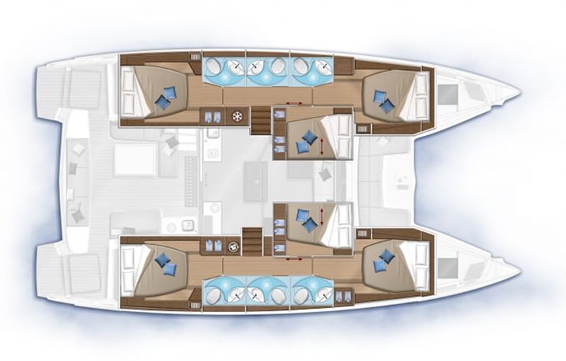 layout of a catamaran