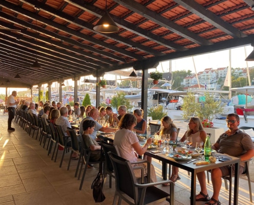 Chartering in Central Croatia - Flotilla Dinner in Milna