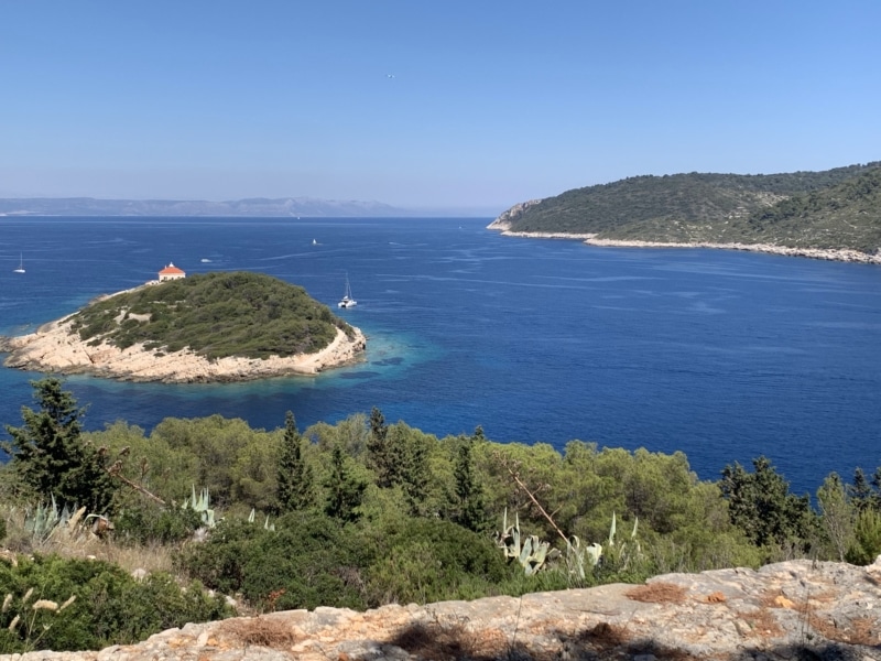 Chartering in Central Croatia - View of harbor and beyond
