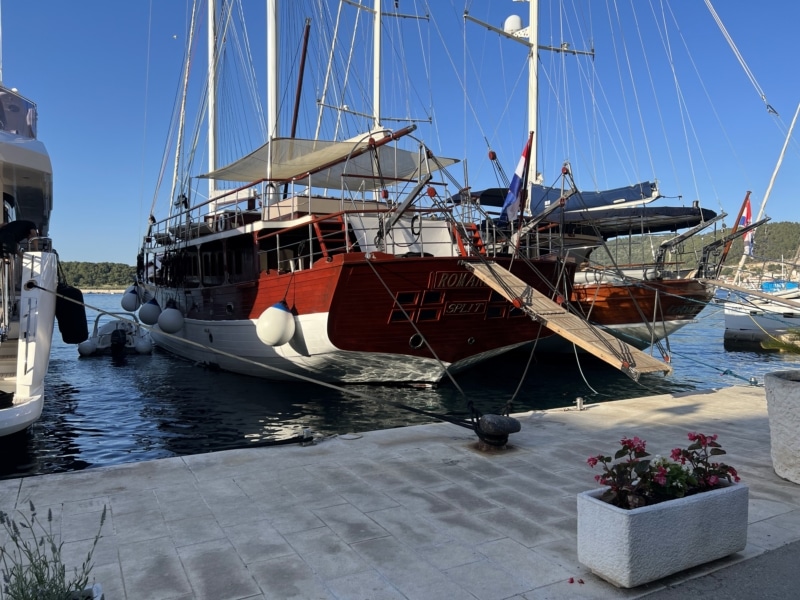 Chartering in Central Croatia - Gulet on the quay