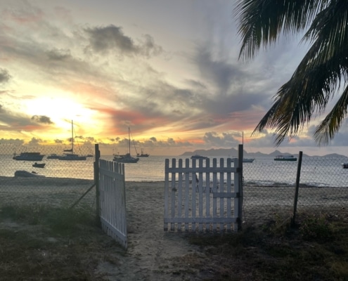 Grenada Yacht Charter sunset on the beach