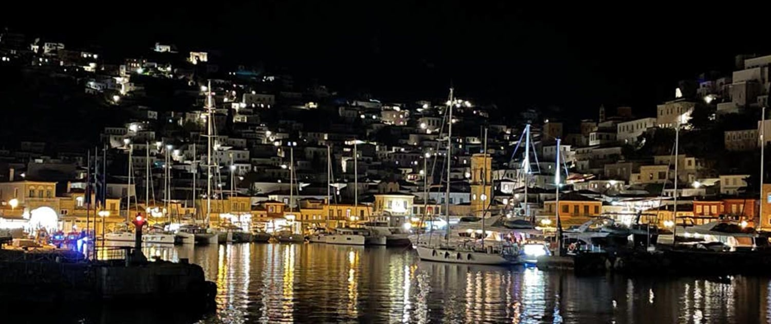 Saronic Gulf marine at night