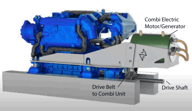 Combi-Hybrid diesel electric for marine