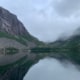 Windflower anchored at the head of the fjord Devil Bay