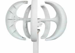 Vertical axis wind turbine for sailboats, eco-friendly marine power solution.