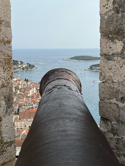 Cannon overlooking Hvar