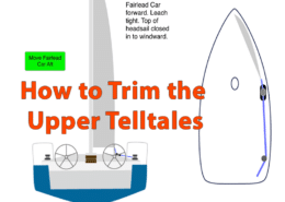 Upper telltales trim