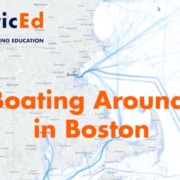 Map of sailing routes near Boston, highlighting NauticEd's boating education focus.