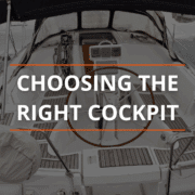 Sailboat cockpit with wheel and instruments, guide on choosing the right cockpit for sailing enthusiasts.