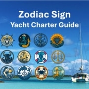 Zodiac Sign Yacht Charter Guide: Explore sailing adventures tailored to your zodiac under a clear blue sky.