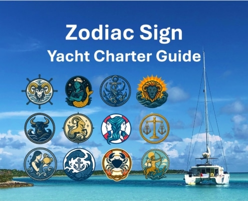 Zodiac Sign Yacht Charter Guide: Explore sailing adventures tailored to your zodiac under a clear blue sky.