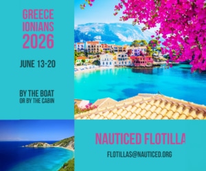 Greece Ionian sailing adventure 2026, June 13-20. Explore by boat or cabin with Nauticed Flotilla.