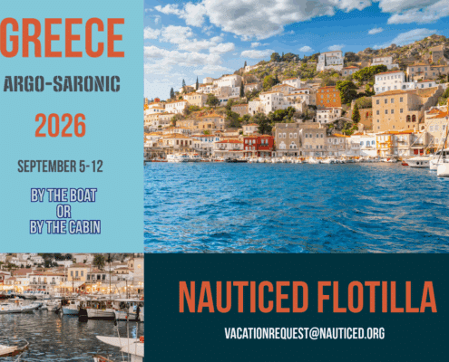Sail Greece Argo-Saronic 2026: Nauticed Flotilla Sept 5-12. Explore by boat or cabin. Stunning coastal view.