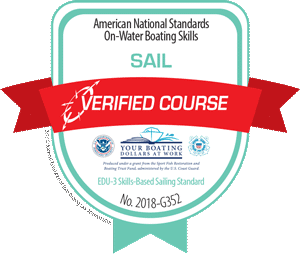 ANS-recognisedCourse-sm Verified sailing course badge for American National Standards in on-water boating skills.