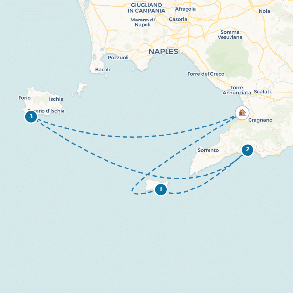 bd03-sailing-route-900x600-amalfi Sailing route map from Naples to Sorrento and Ischia, highlighting key coastal destinations in Italy.