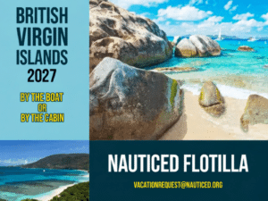 Explore the British Virgin Islands by boat or cabin with Nauticed Flotilla in 2027. Stunning beach and ocean view.