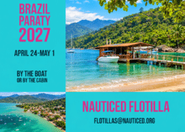 Sailing adventure in Paraty, Brazil 2027. Explore vibrant beaches, lush landscapes, and flotilla fun. April 24-May 1.
